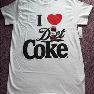Coca Cola White 'I ♥ Diet Coke' Graphic Short Sleeve Tee